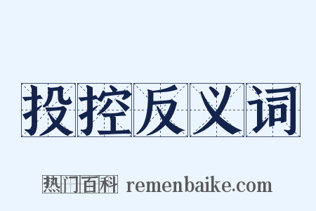 投控反义词是什么意思的图片